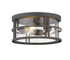 Jordan 3 Light Outdoor Flush Mount in Oil Rubbed Bronze (570F-ORB)