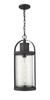 Roundhouse 1 Light Outdoor Chain Mount Ceiling Fixture in Black (569CHB-BK)