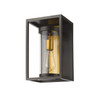 Z-Lite Dunbroch 1 Light Outdoor Wall Light in Deep Bronze + Outdoor Brass (584S-DBZ-OBS)