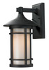 Woodland 1 Light Outdoor Wall Sconce In Black (527M-BK)