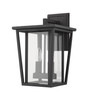 Seoul 2 Light Outdoor Wall Light in Black (571M-BK)