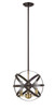Cavallo 3 Light Pendant in Hammered White + Olde Brass (463-12HWH-OBR)