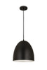 Z-Lite Z-Studio 1 Light Pendant in Satin Black (6012P12-SBK)