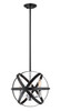 Cavallo 3 Light Pendant in Hammered Black + Chrome (463-12HBK-CH)