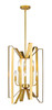 Marsala 6 Light Pendant in Polished Metallic Gold (4000-6PMG)