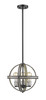 Kirkland 3 Light Pendant in Ashen Barnboard (472B14-ABB)