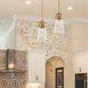 Wentworth 1 Light Pendant in Rubbed Brass (2300P12-RB)
