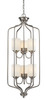 Cardinal 6 Light Chandelier in Brushed Nickel (434-40-BN)