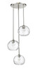 Chloe 3 Light Chandelier in Brushed Nickel (490P10-3R-BN)
