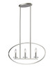 Verona 3 Light Linear Chandelier in Brushed Nickel (2010-3L-BN)