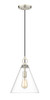 Harper 1 Light Pendant in Brushed Nickel (3034P11-BN)