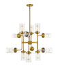 Calliope 12 Light Chandelier in Foundry Brass (617-12FB)