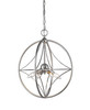 Cortez 4 Light Pendant in Brushed Nickel (452-16BN)