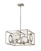 Port 4 Light Chandelier in Antique Silver (448-20AS)
