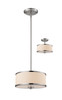 Cameo 2 Light Convertible Pendant in Brushed Nickel (183-12)