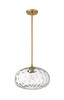 Z-Lite Chloe 1 Light Pendant in Olde Brass (490P14-OBR)