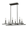 Verona 6 Light Linear Chandelier in Bronze (2010-6L-BRZ)