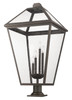 Talbot 4 Light Outdoor Pier Mounted Fixture in Oil Rubbed Bronze (579PHXLXR-533PM-ORB)