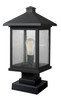 Portland 1 Light Outdoor Pier Mounted Fixture in Oil Rubbed Bronze (531PHBS-SQPM-ORB)