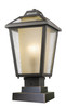 Memphis Outdoor 1 Light Outdoor Pier Mount Light in Oil Rubbed Bronze (532PHMS-SQPM-ORB)