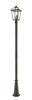 Talbot 3 Light Outdoor Post Mounted Fixture in Oil Rubbed Bronze (579PHBR-519P-ORB)