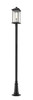 Portland 1 Light Outdoor Post Mounted Fixture in Black (531PHBXLR-557P-BK)