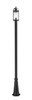 Roundhouse 1 Light Outdoor Post Mounted Fixture in Black (569PHM-519P-BK)