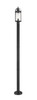 Roundhouse 1 Light Outdoor Post Mounted Fixture in Black (569PHM-567P-BK)