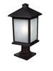 Holbrook 1 Light Outdoor Pier Mounted Fixture in Black (507PHB-533PM-BK)