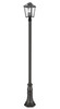 Bayland 3 Light Outdoor Post Mounted Fixture in Black (539PHMR-518P-BK)