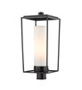 Sheridan 1 Light Outdoor Post Mount Fixture in Black (595PHBR-BK)