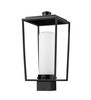Sheridan 1 Light Outdoor Post Mount Fixture in Black (595PHMS-BK)