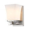 Darcy 1 Light Wall Sconce in Brushed Nickel (1939-1S-BN)