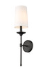 Emily 1 Light Wall Sconce in Matte Black (3033-1S-MB)