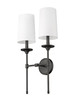 Emily 2 Light Wall Sconce in Matte Black (3033-2S-MB)