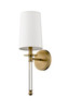 Mila 1 Light Wall Sconce in Rubbed Brass (808-1S-RB)