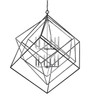 Euclid 12 Light Chandelier in Chrome + Matte Black (457-12CH-MB)