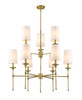 Emily 9 Light Chandelier in Rubbed Brass (3033-9RB)