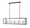 Euclid 10 Light Linear Chandelier in Chrome + Matte Black (457-10L-CH-MB)