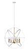 Cavallo 10 Light Chandelier in Hammered Black + Chrome (463-36HBK-CH)