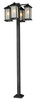 Vienna 4 Head Outdoor Post in Black (547-4-536P-BK)
