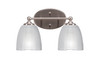 Capri 2 Light Vanity In Brushed Nickel (5912-BN-500)