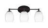 Capri 3 Light Vanity In Matte Black (5913-MB-4021)