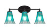 Capri 3 Light Vanity In Matte Black (5913-MB-725)