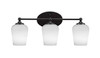 Capri 3 Light Vanity In Matte Black (5913-MB-211)