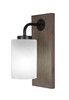 Oxbridge 1 Light Sconce In Matte Black & Painted Wood-look (1771-MBDW-3001)