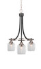 Paramount 3 Light Chandelier In Matte Black & Brushed Nickel (3413-MBBN-4810)