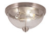 3 Light Flush Mount In Brushed Nickel (826-BN-7)