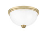 3 Light Flush Mount In New Age Brass (826-NAB-1)
