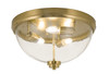 3 Light Flush Mount In New Age Brass (826-NAB-2)